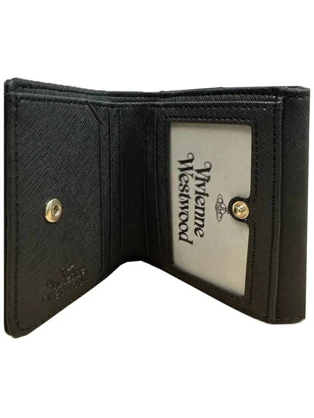 ORB Logo Half Wallet Black - VIVIENNE WESTWOOD - BALAAN 5