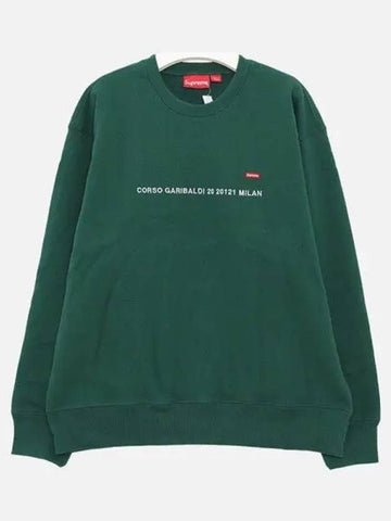 Shop Small Box Logo Sweatshirt Brushed FW22SW28I DK GREEN 270887 1043579 - SUPREME - BALAAN 1