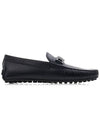 Men's City Gomino Leather Driving Shoes Black - TOD'S - BALAAN 3