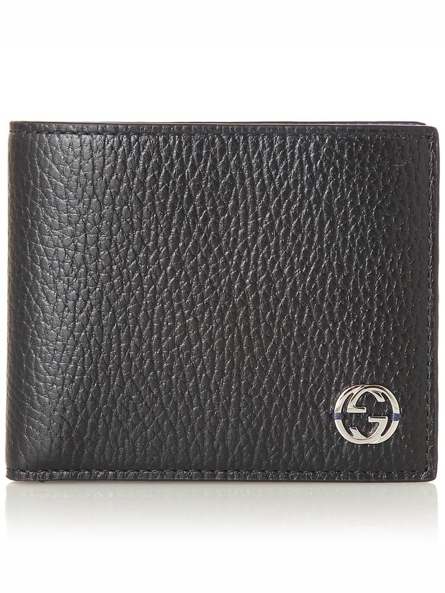 GG Interlocking Two Tone Half Wallet Black - GUCCI - BALAAN 3