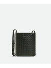 Intrecciato Flat Loop Small Cross Bag Dark Green - BOTTEGA VENETA - BALAAN 1