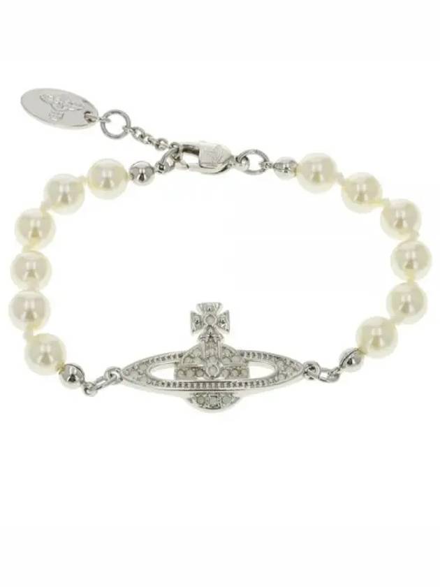 Mini Bas Relief Pearl Bracelet Silver - VIVIENNE WESTWOOD - BALAAN 2