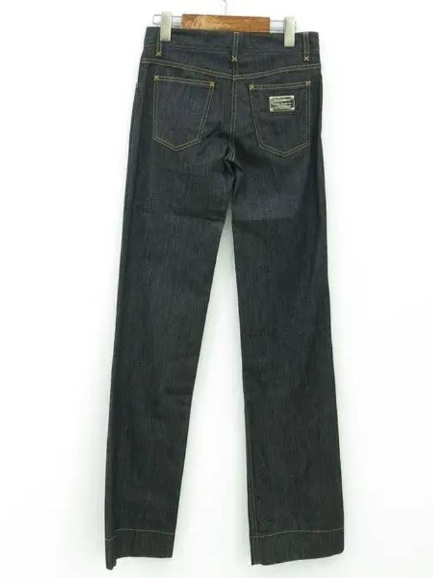 Black Indigo Denim Women s Semi Bootcut Pants - DOLCE&GABBANA - BALAAN 3