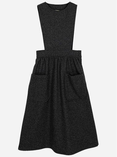 Women's Wool Long Dress Black - GUCCI - BALAAN 1