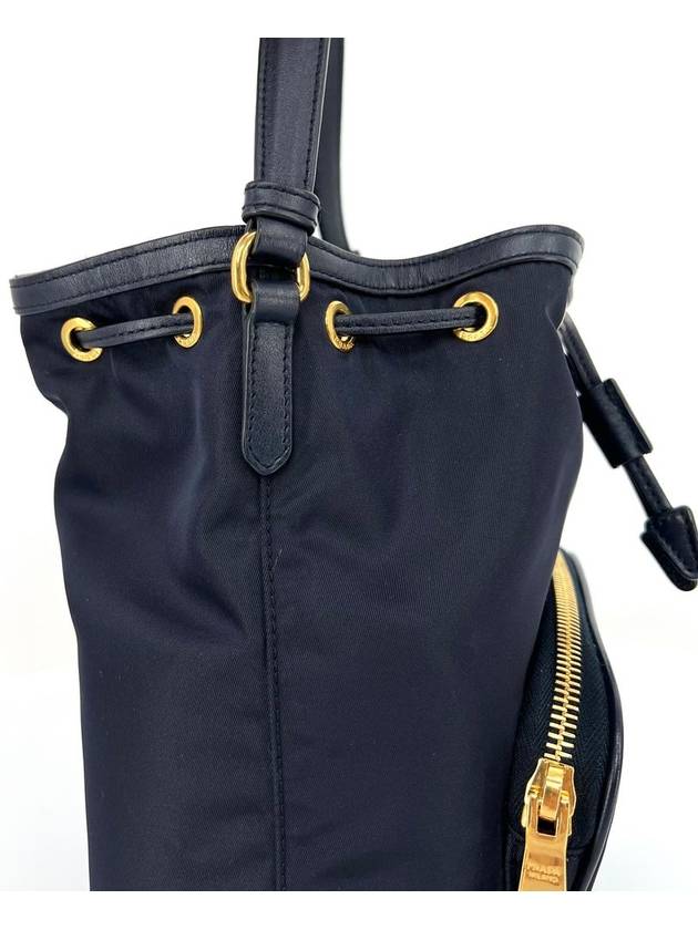 Tesuto nylon bucket bag navy - PRADA - BALAAN 6