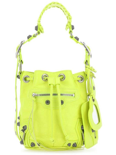 Le Cagol XS Embossed Bucket Bag Green - BALENCIAGA - BALAAN 2