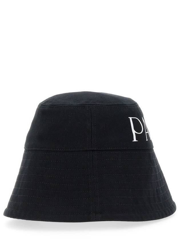 Logo Print Cotton Bucket Hat Black - PATOU - BALAAN 5