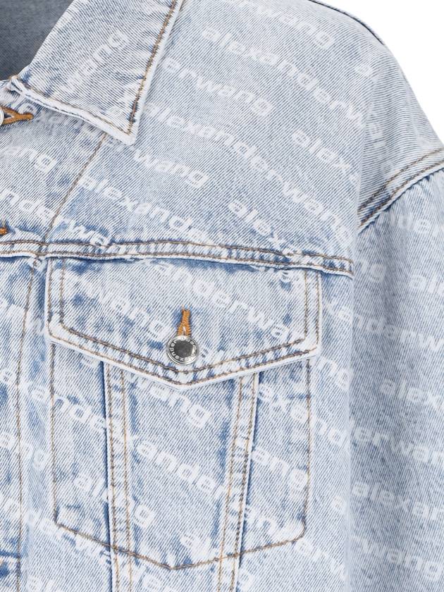 Women's Logo Print Denim Jacket - ALEXANDER WANG - BALAAN 6