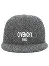 Embroidery Logo Wool Snapback Grey - GIVENCHY - BALAAN 3