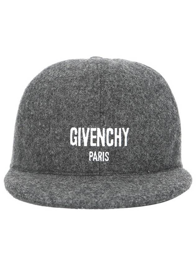 Embroidery Logo Wool Snapback Grey - GIVENCHY - BALAAN 1