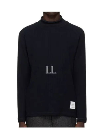 Raglan Roll Neck Virgin Wool Turtleneck Navy - THOM BROWNE - BALAAN 2