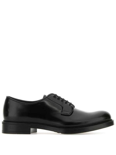 Men's Spazzolato LaceUp Oxford Black - PRADA - BALAAN 2