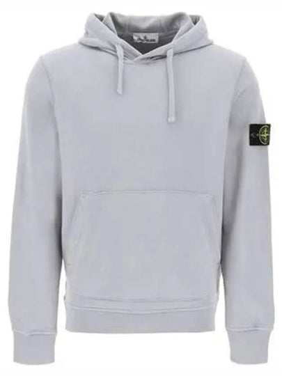 Logo Patch Drawstring Hoodie Polvere - STONE ISLAND - BALAAN 2