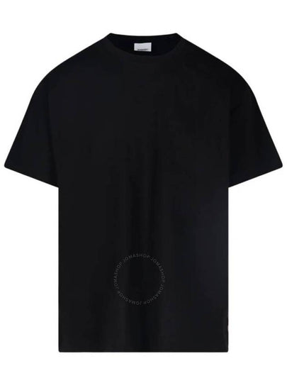 Back Check Panel Cotton Oversized Short Sleeve T-Shirt Black - BURBERRY - BALAAN 2