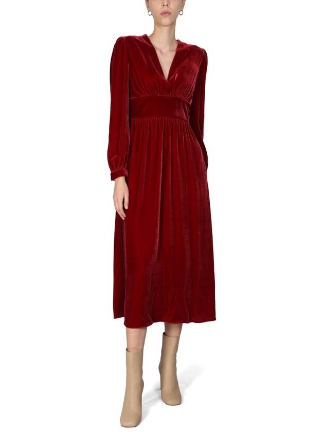 PANNE Velvet Dress 041061330117 B0040189992 - MOSCHINO - BALAAN 3