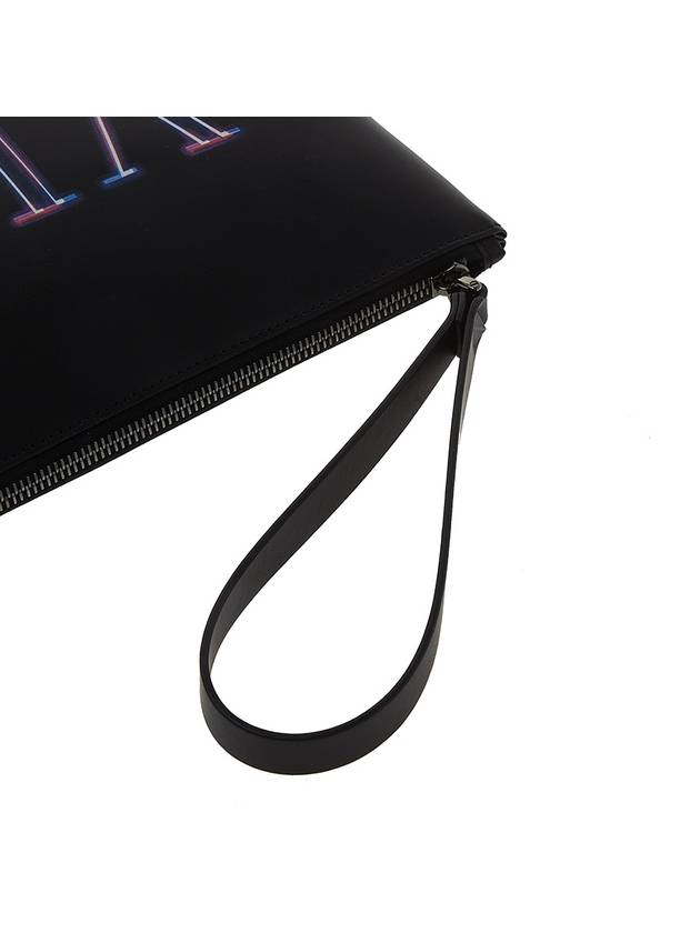 VLTN Neon Logo Clutch Bag Black - VALENTINO - BALAAN.