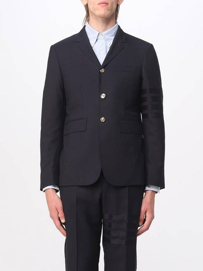 Plain Weave Suiting 4 Bar Classic Sport Jacket Dark Blue - THOM BROWNE - BALAAN 2