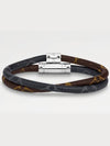 Keep It Double Leather Bracelet Black Brown - LOUIS VUITTON - BALAAN 3