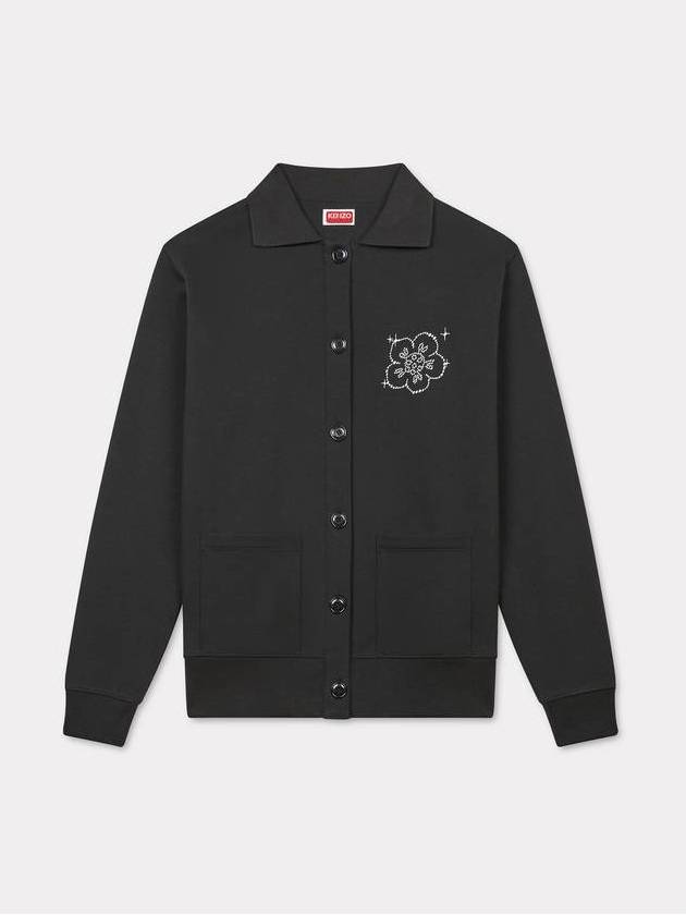 Constellation Embroidered Loose Cardigan Black - KENZO - BALAAN 2