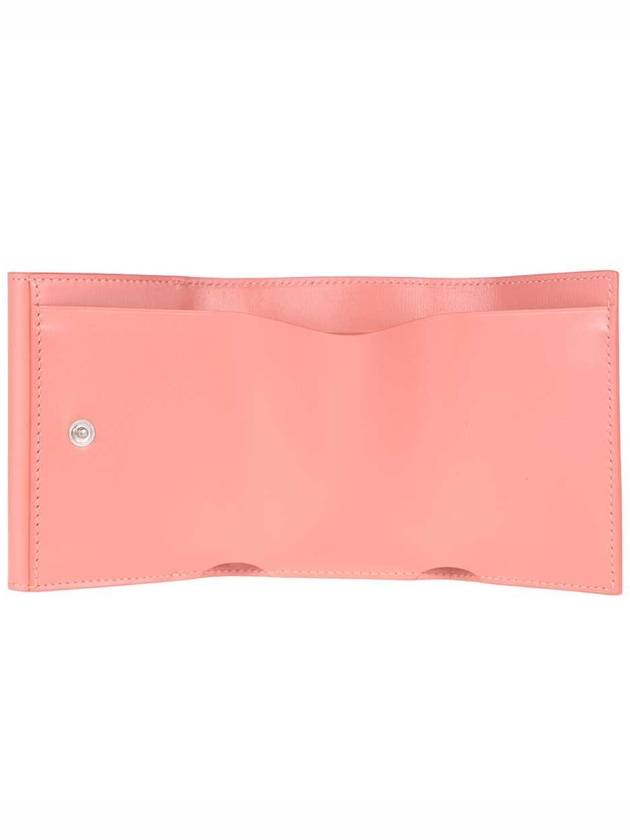 Engraved Logo Leather Card Wallet Pink - JIL SANDER - BALAAN 4