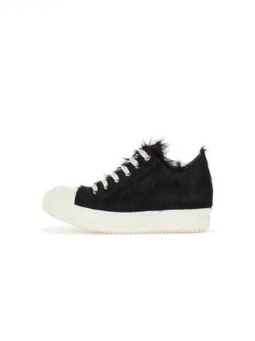 WOMEN Hairy Low Top Sneakers Black 271054 - RICK OWENS - BALAAN 1