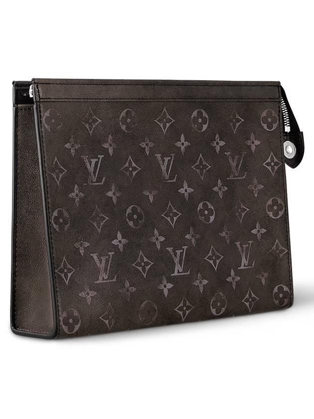 Louis Vuitton Pochette Voyage Mm Hautere Cuir Monogram Clutch Bag Black - LOUIS VUITTON - BALAAN 3