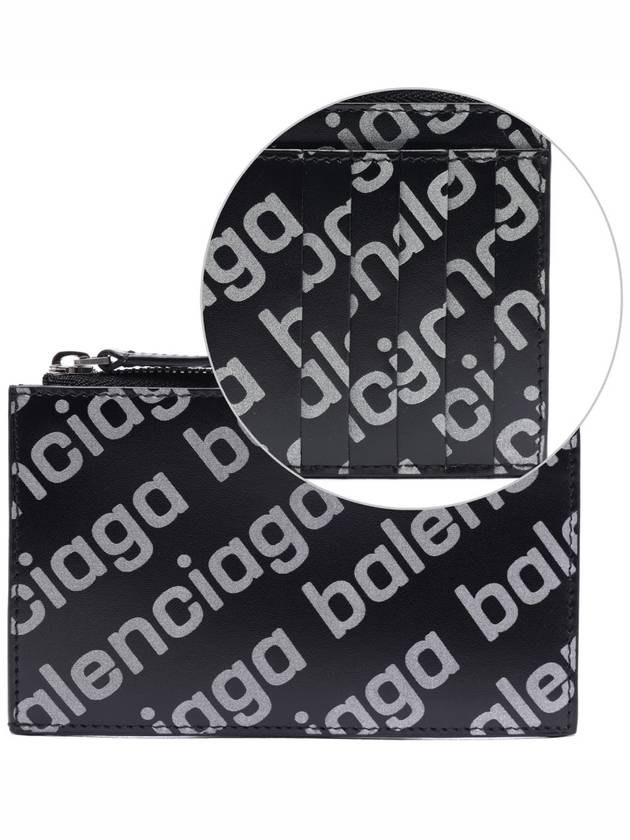 All Over Logo Card Wallet Black - BALENCIAGA - BALAAN 3