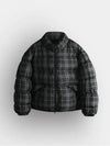 Signature puffer short padded jacket check - INDUST - BALAAN 1