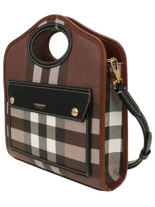 Mini Pocket Tote Bag Brown - BURBERRY - BALAAN 3