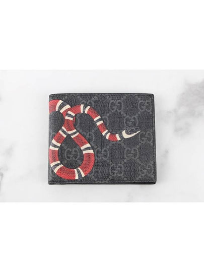 Snake bifold wallet black - GUCCI - BALAAN 2