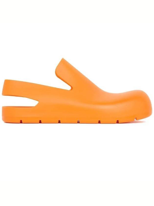 Puddle Clog Rubber Sandals Tangerine - BOTTEGA VENETA - BALAAN 1