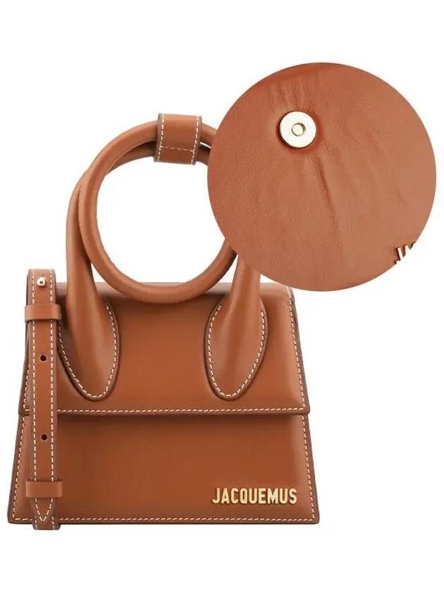 Coil Handle Le Chiquito Tote Bag Brown - JACQUEMUS - BALAAN 3