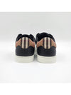 Vintage Check Panel Leather Low Top Sneakers Black - BURBERRY - BALAAN 5