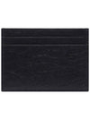 Monogram Crocodile Leather Card Wallet Black - SAINT LAURENT - BALAAN 5