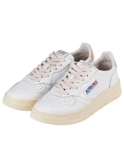 Medalist Pink Tab Leather Low Top Sneakers White - AUTRY - BALAAN 2