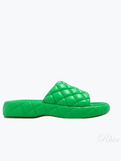 Quilted Padded Slippers Green - BOTTEGA VENETA - BALAAN 2