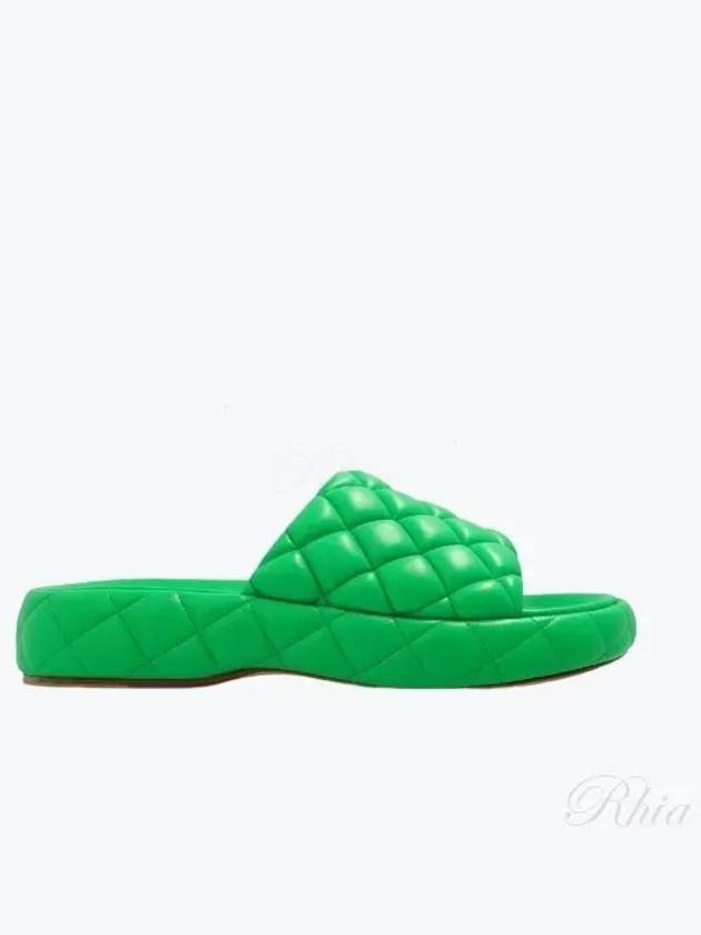 Quilted Padded Slippers Green - BOTTEGA VENETA - BALAAN 2