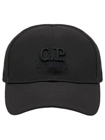 Logo Curve Ball Cap Black - CP COMPANY - BALAAN 1