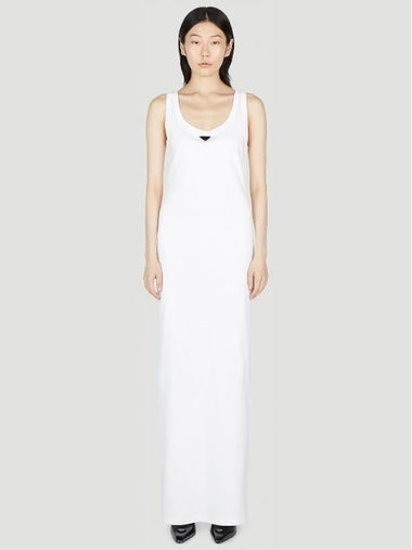 triangle logo long dress - PRADA - BALAAN 1