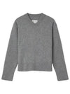 V-neck Cropped Wool Knit Top Grey - MAISON MARGIELA - BALAAN 2