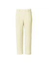 Pleated Straight Pants Ivory - ISSEY MIYAKE - BALAAN 1