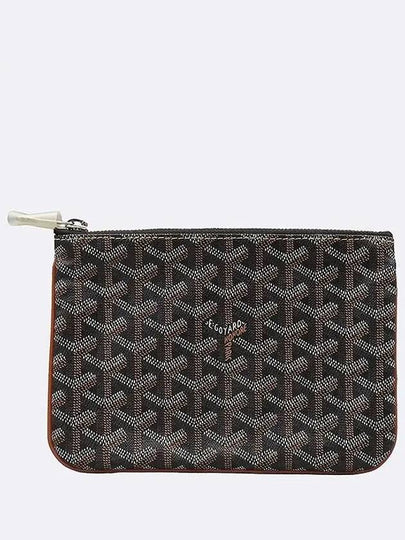 Black Tan Color Goyadin Canvas SENAT Sena PM Pouch - GOYARD - BALAAN 2