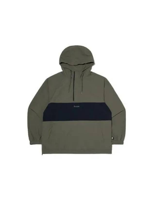 KODAK Apparel Color Block Logo Hooded Anorak Jacket KHAKI - KODO - BALAAN 1