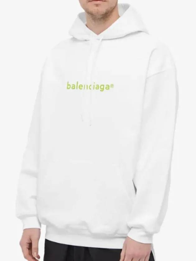 Logo Hoodie White - BALENCIAGA - BALAAN 3