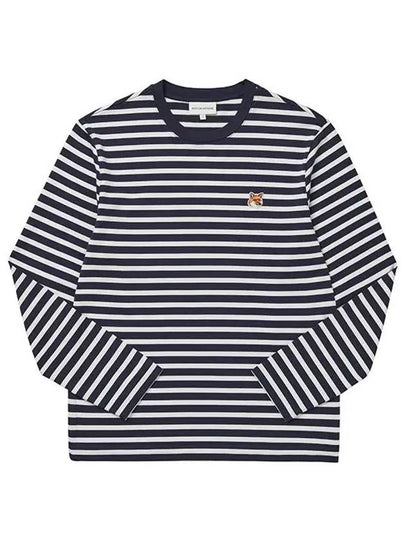 Fox Head Patch Regular Marin Long Sleeve T Shirt Navy Stripes - MAISON KITSUNE - BALAAN 2