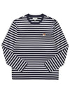 Fox Head Patch Regular Marin Long Sleeve T Shirt Navy Stripes - MAISON KITSUNE - BALAAN 6