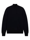 Kiyan Quarter Zip Turtleneck Knit Top Black - J.LINDEBERG - BALAAN 1