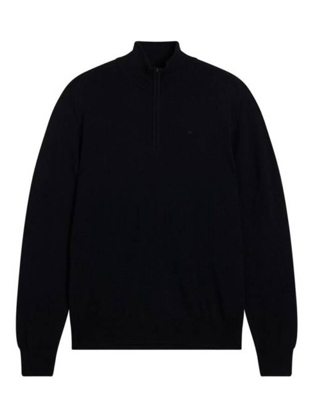 Kiyan Quarter Zip Turtleneck Knit Top Black - J.LINDEBERG - BALAAN 2