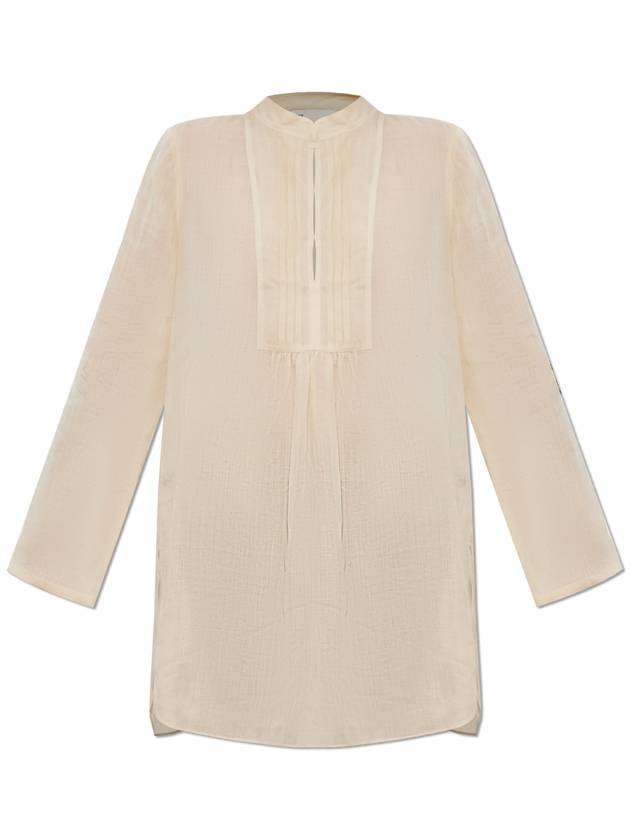 Tory Burch Long Sleeve Top, Women's, Cream - TORY BURCH - BALAAN 1