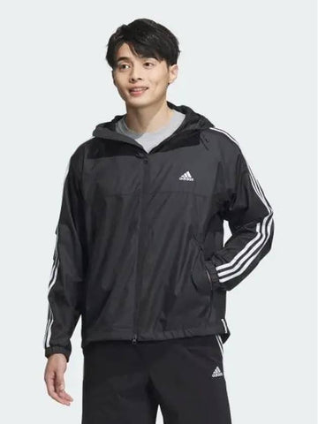 Essential Loose Fit 3S Mesh Lined Windbreaker Jacket Men Black JF3912 696954 - ADIDAS - BALAAN 1